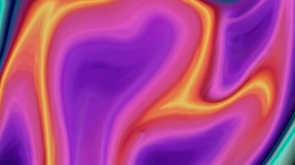 Aufkleber - Abstract colorful fluid art with vibrant waves and swirls, digital artwork. Creative visual design concept