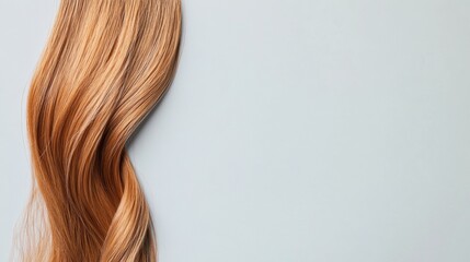 Poster - Comparison of a healthy smooth hair strand and a brittle damaged hair strand showcasing differences in hair texture and quality. Generative AI