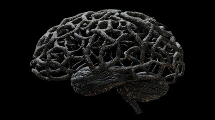 Poster - Abstract 3D-rendered brain with glowing synapses, representing machine learning and complex problem-solving