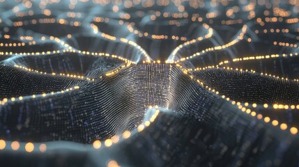 Poster - Abstract 3D-rendered brain with glowing synapses, representing machine learning and complex problem-solving