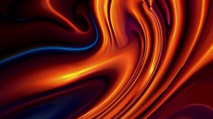 Aufkleber - Vibrant abstract liquid colors with smooth curves and glossy texture, digital art concept