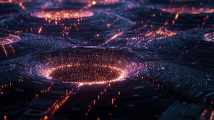 Poster - Abstract 3D-rendered brain with glowing synapses, representing machine learning and complex problem-solving