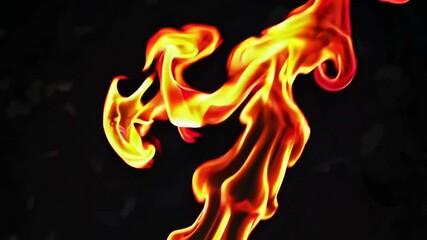 Poster - Flame against a dark background, fiery energy concept
