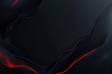 Wall Mural - abstract design with flowing red lines on black background texture