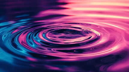 Poster - Colorful Water Ripples Creating Abstract Patterns in Motion