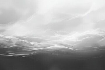 Wall Mural - abstract black and white waves of ethereal light and motion