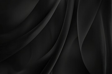 Wall Mural - elegant black silk fabric with smooth flowing waves texture