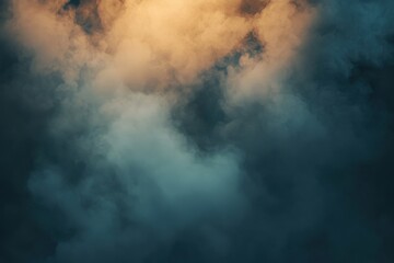 Wall Mural - ethereal mist and smoke clouds with warm and cool tones