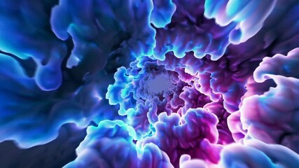 Poster - Abstract swirling nebula in vibrant colors, cosmic art concept