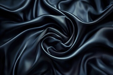 Wall Mural - luxurious dark satin fabric with flowing texture and soft finish