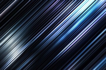 Poster - Dynamic Abstract Background with Blue and Black Stripes of Light