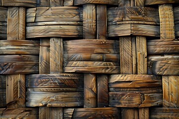 Wall Mural - Wicker bamboo background. Bamboo texture