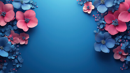 Wall Mural - Elegant International Women's Day background with soft blue tones and copy space
