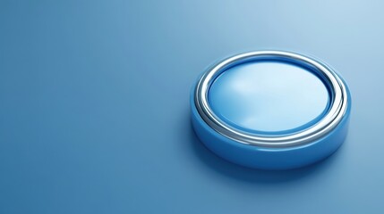 Leinwandbilder - abstract blue circle with chrome trim