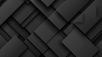 Poster - modern abstract background featuring layered black geometric shapes, creating depth and texture. ide