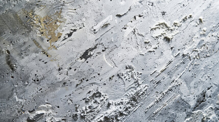 Poster - textured abstract surface with silver tones and intricate patterns, showcasing blend of light and sh