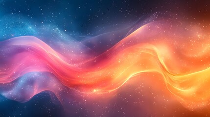 Poster - celestial aurora, a vibrant dance of light and color in cosmic space