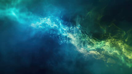 Aufkleber - vibrant abstract background featuring swirling blue and green light patterns, creating sense of dept