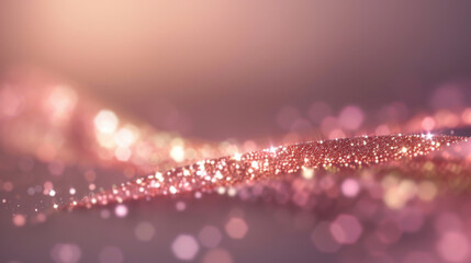 Poster - soft pink glittering background with sparkling bokeh effect, creating dreamy atmosphere. perfect for