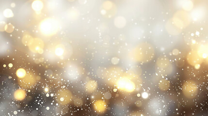 Poster - bright bokeh lights create magical atmosphere with golden and white hues, perfect for festive celebr