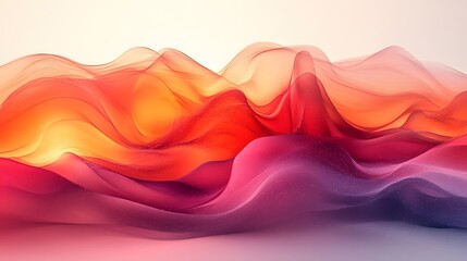 Poster - abstract fluid artwork evokes waves, sunset skies, and dreamy landscapes
