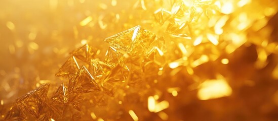 Aufkleber - Golden Crystal Cluster Abstract Background