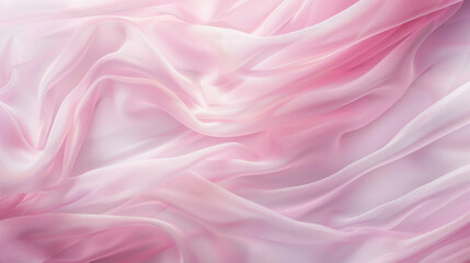 Poster - soft pink fabric drapes elegantly, creating delicate and flowing texture. sheer material adds touch 