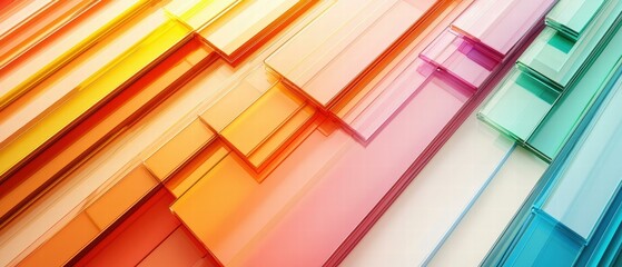 Poster - Colorful geometric shapes. AI.
