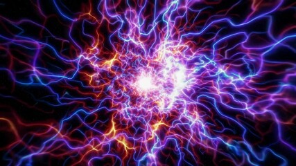 Poster - electrifying plasma energy burst, dynamic digital art concept