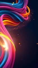 Poster - Abstract Colorful Swirls: A Digital Art Piece
