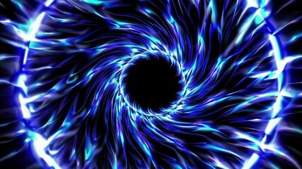 Poster - Abstract vortex with swirling blue and white lights, futuristic energy concept