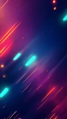 Poster - Abstract Cosmic Light Trails: A Vibrant Symphony of Colors