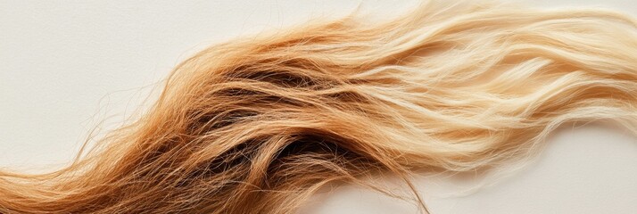 Poster - Comparison of healthy smooth hair strand and brittle damaged hair strand highlighting key differences in texture and appearance. Generative AI