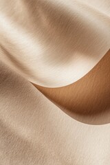 Poster - Abstract beige fabric texture with soft folds and light shadows.