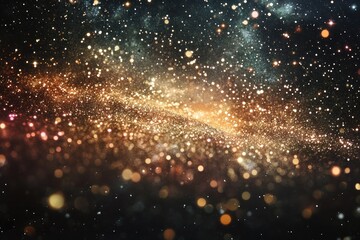 Wall Mural - sparkling cosmic dust and nebulae in vibrant colors.