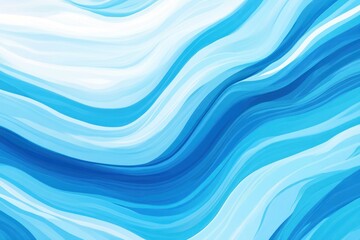 Poster - abstract blue wave patterns create a serene and calming backdrop, ideal for design projects or relax