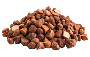 Wall Mural - Close-up of a pile of roasted buckwheat groats, showing their texture and color variations.