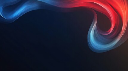 Poster - abstract swirling patterns of blue and red on a dark background, creating a dynamic visual effect su