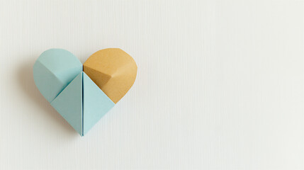 Canvas Print -  modern heart-shaped origami