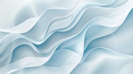 Leinwandbilder - abstract background with blue and white wavy shapes on a white background in a soft light with blurred edges