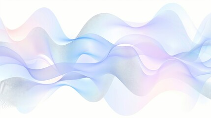 Leinwandbilder - abstract background with blue and white wavy shapes on a white background in a soft light with blurred edges