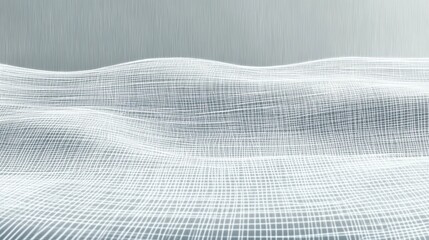 Poster - Abstract White Landscape with Lines Texture and Minimalist Background