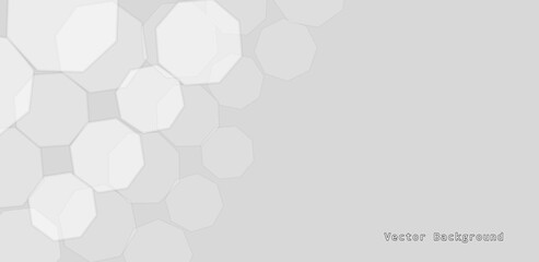 Wall Mural - abstract geometric white background with hexagonal and copy space