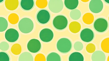 Aufkleber - Abstract green and yellow polka dot pattern background with bokeh effect

