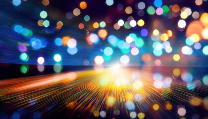 Poster - Colorful abstract light reflections creating vibrant and creative atmosphere