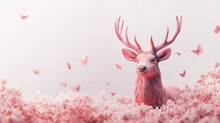 鹿の花のアートイラスト – 無料のパブリックドメイン画像 | Public