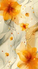 Leinwandbilder - Abstract seamless pattern with soft yellow background and lines, background stock illustration, in style of 32k uhd, clean minimalist lines, anti-clutter, minimalist designs