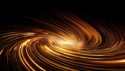Poster - Golden spark trails spiraling in air represent celebration and positive energy, creating mesmerizing visual effect
