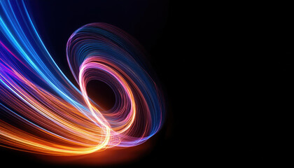 Poster - Dynamic light trails swirling in vibrant colors, representing energy and motion