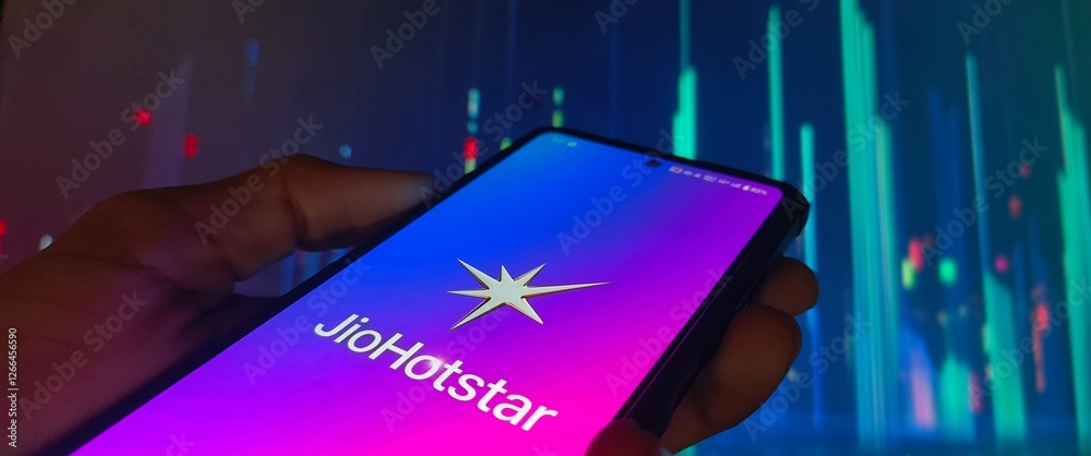 New Delhi India February 15 2025 Jio Hotstar App Icon On Mobile 